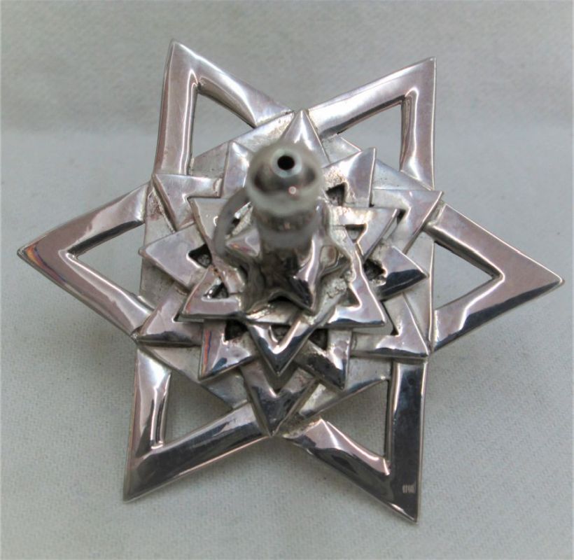 Dreidel Five David Stars is five layers of David stars handmade by S. Ghatan (Katan) Unique & original design 6.5 cm X 5.5 cm X 5.3 cm.