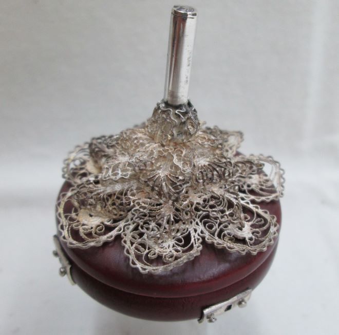 Dreidel Silver Rose Flower - Image 5