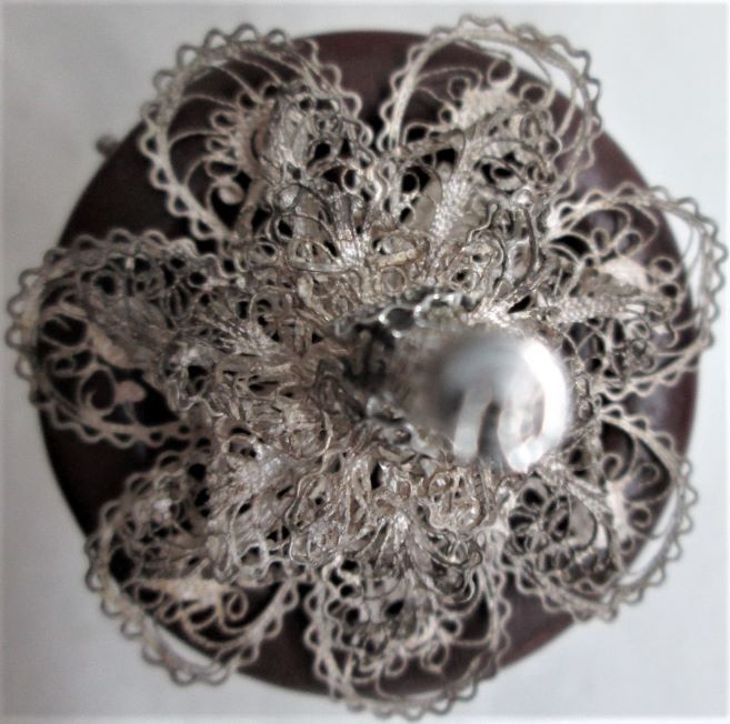 Dreidel Silver Rose Flower - Image 6