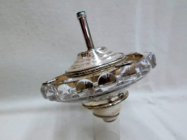 Hanukah Dreidel Silver Crystal