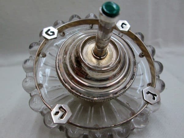 Hanukah Dreidel Silver Crystal - Image 3