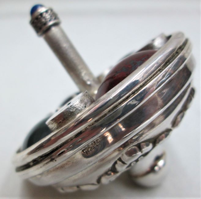 Chanukah Sevivon Silver Agates - Image 3
