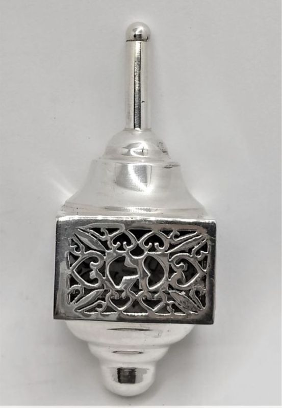 Chanukah Hanukah Dreidel Cut Out Square Sterling Silver dreidel. Smooth silver designed Dimension 3 cm X 3 cm X 4.5 cm approximately.