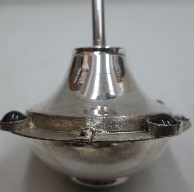 Chanukah Dreidel Silver Hematite - Image 4