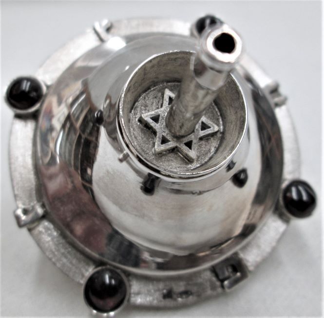 Chanukah Dreidel Silver Hematite - Image 5