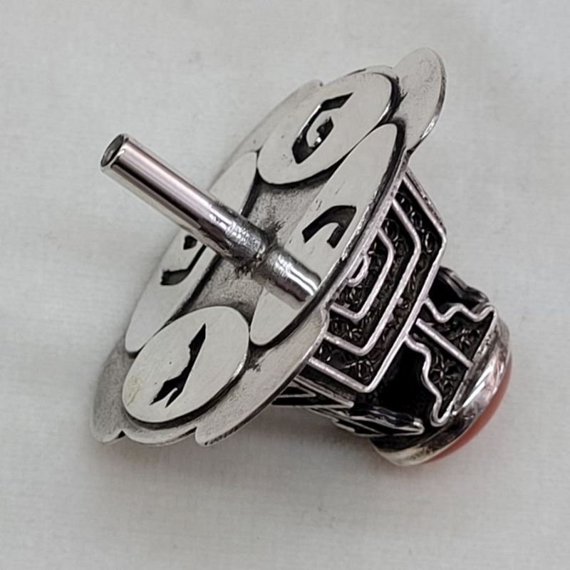 Dreidel Silver Menorah Filigree - Image 7