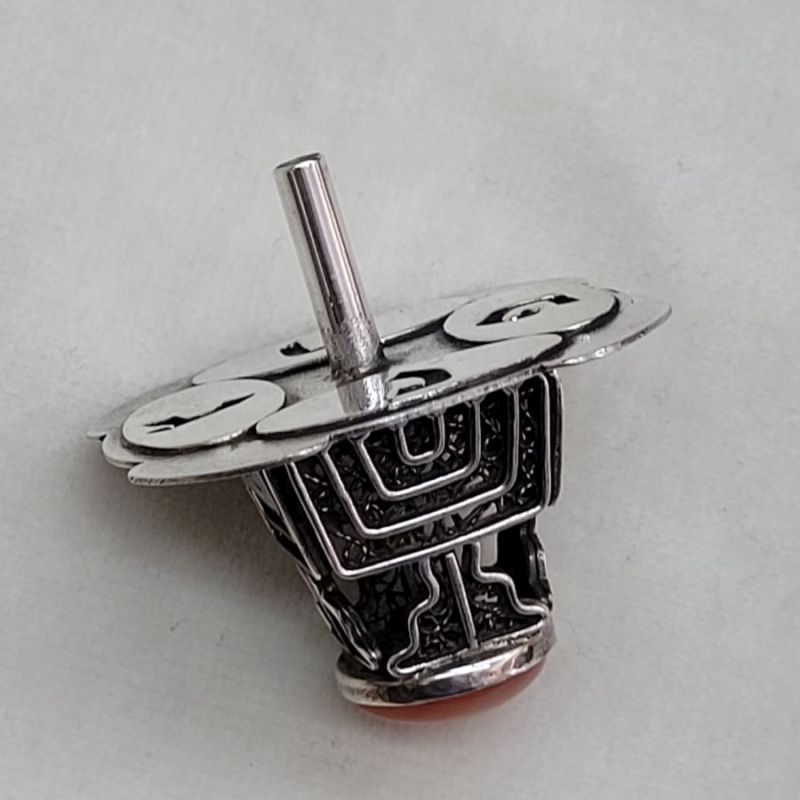 Dreidel Silver Menorah Filigree - Image 8