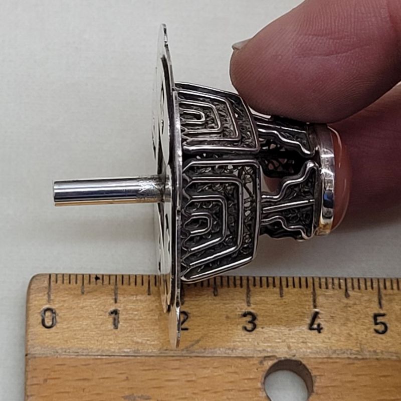 Dreidel Silver Menorah Filigree - Image 9