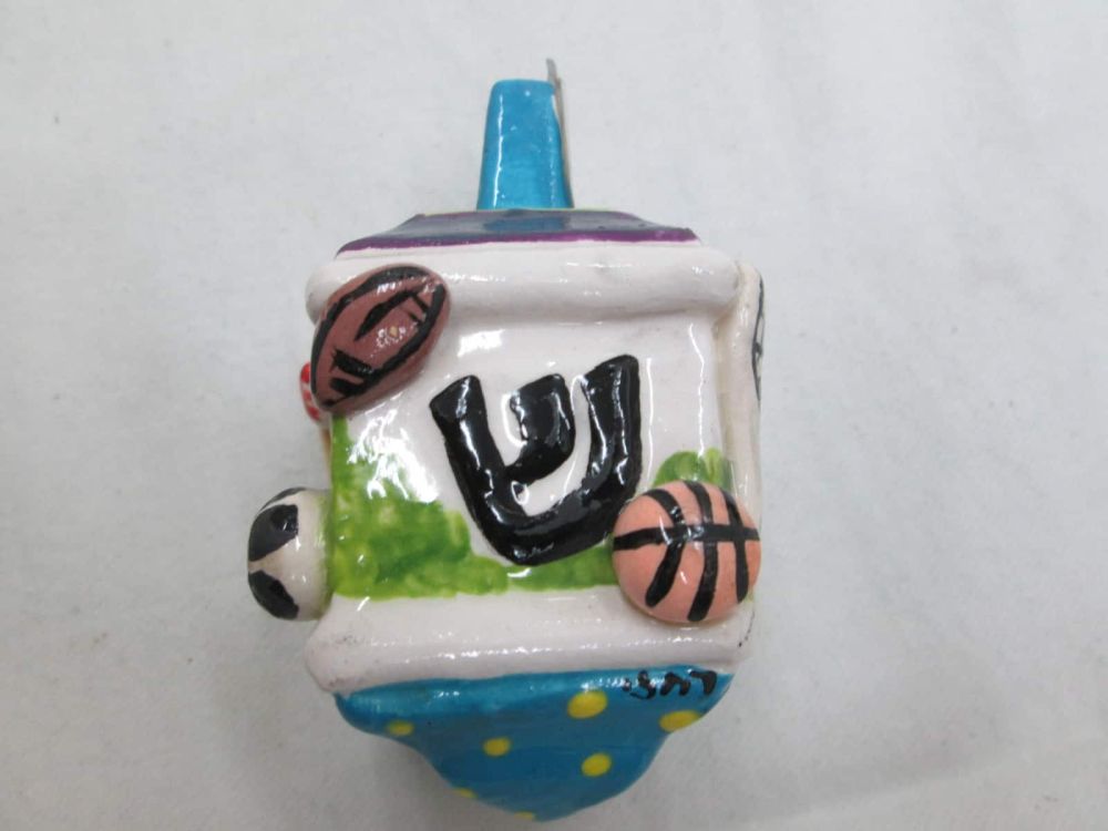 Hanukah Dreidel Ceramic Child