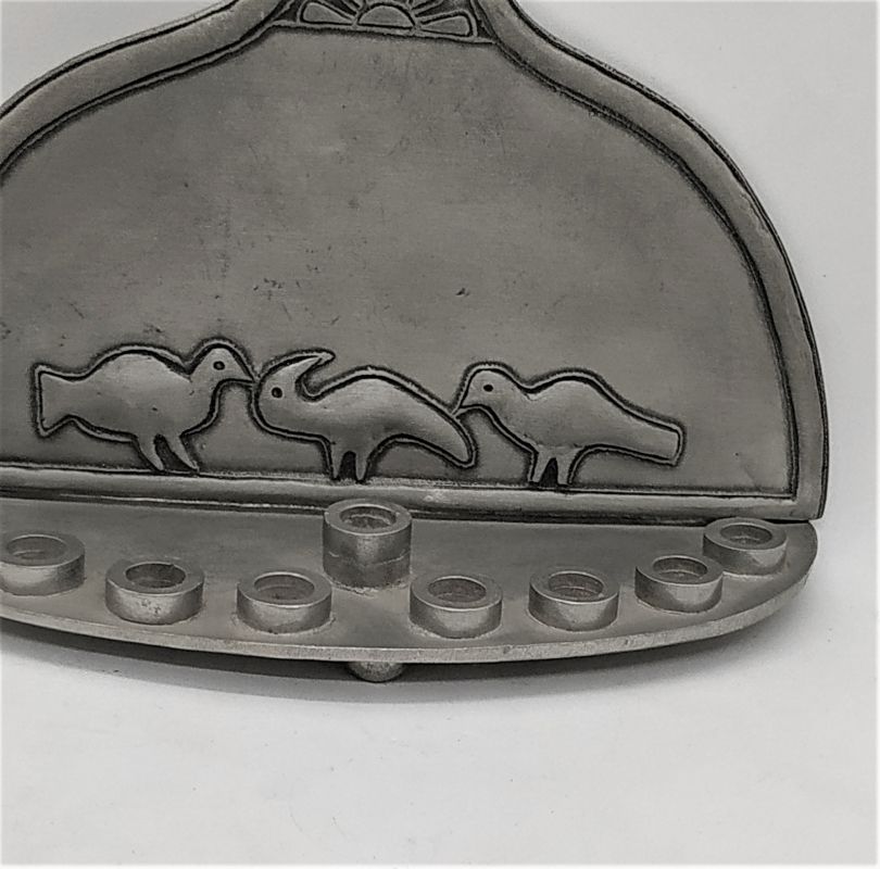 Menorah Pewter Three Doves - Image 5