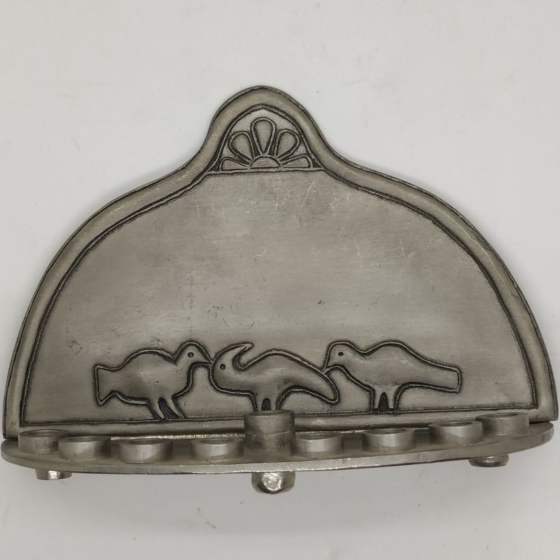 Menorah Pewter Three Doves - Image 9