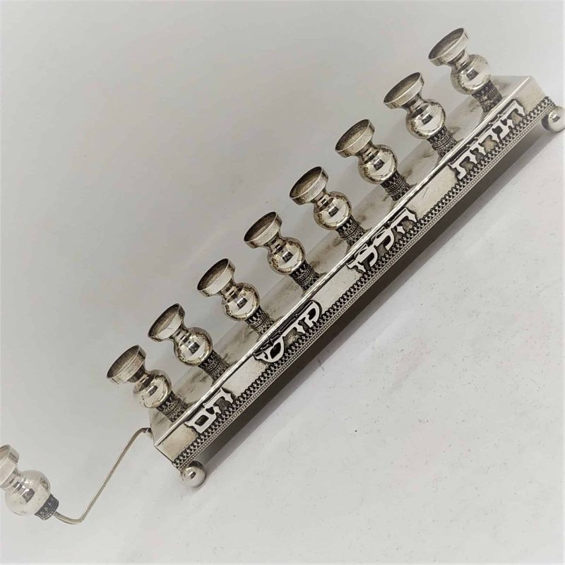 Silver Menorah Yemenite Filigree - Image 3