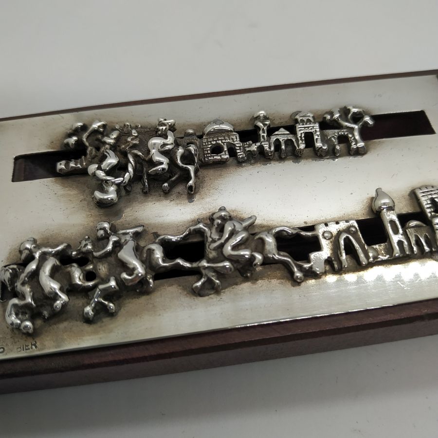 Purim Grogger Wood Silver - Image 4