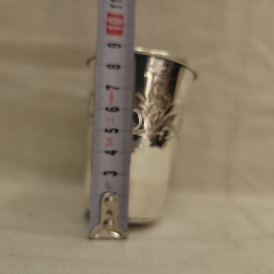 Kiddush chalice floral engravings - Image 3