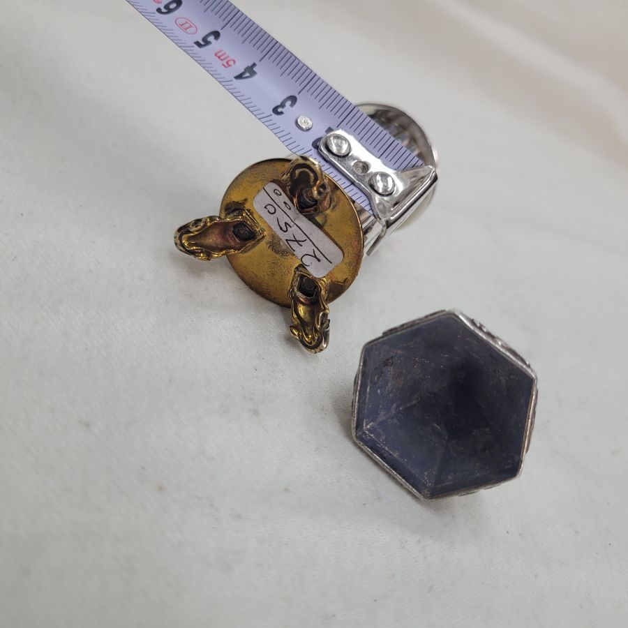 Silver Brass Spice Box - Image 6