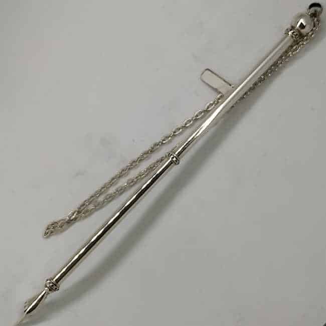 Sterling Silver Torah Yad Pointer handmade. You can also order a Bar or Bat Mitzva Torah Yad pointer with the kid’s name engraved in Hebrew .