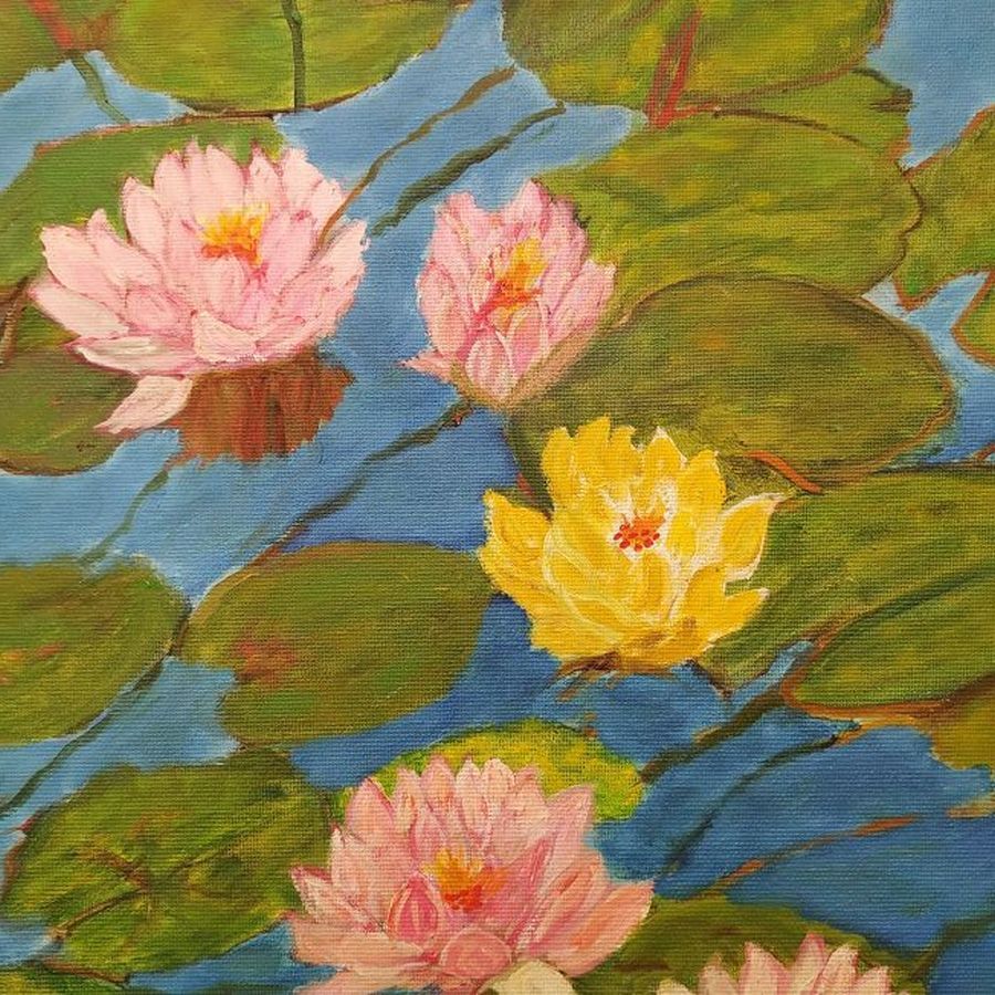 Yellow Flowers Oil Painting - Image 5