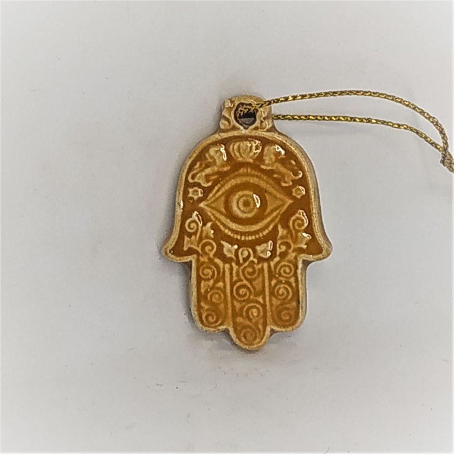 Ceramic tile Yellow Hamsa - Image 5