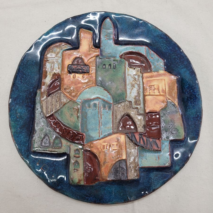 Jerusalem houses round tile - Image 4