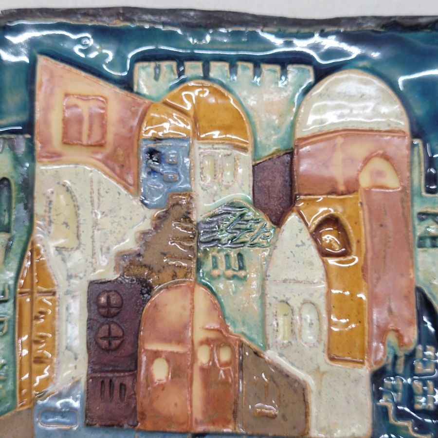 Jerusalem houses square tile* - Image 6