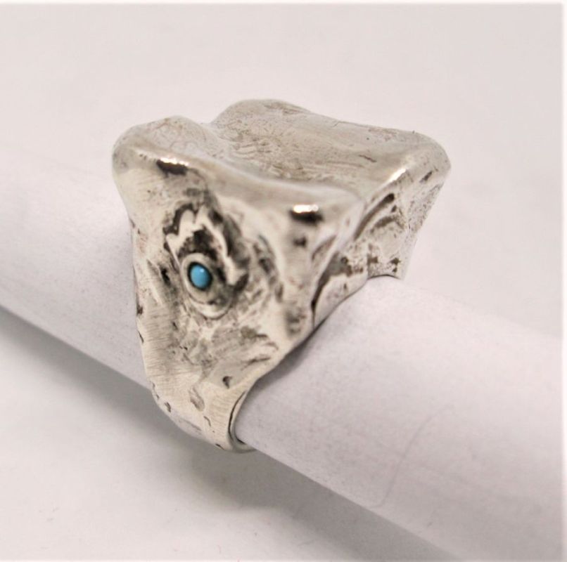 Silver Abstract Style Ring - Image 3