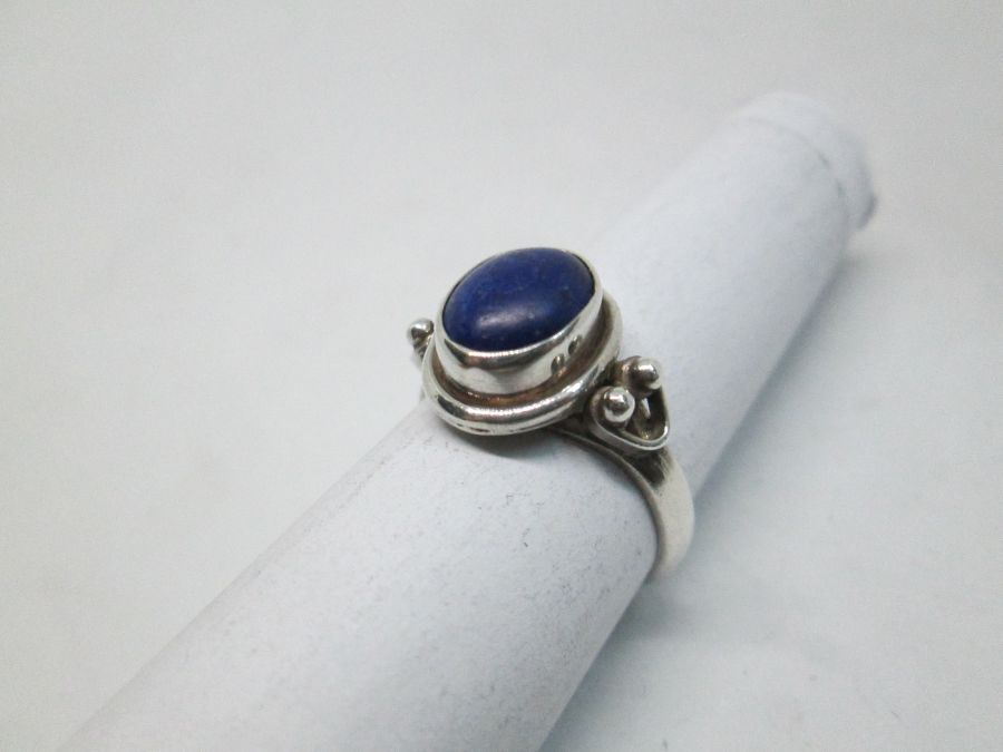 Lapis Lazuli Ring Silver - Image 3