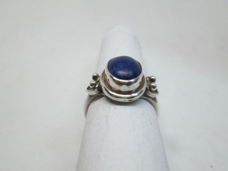 Lapis Lazuli Ring Silver - Image 4