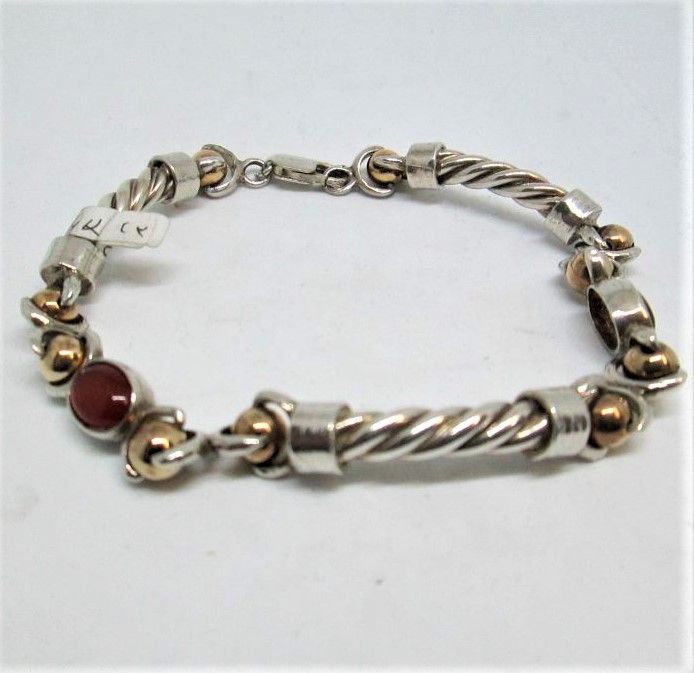 Bracelet silver gold bead - Image 3