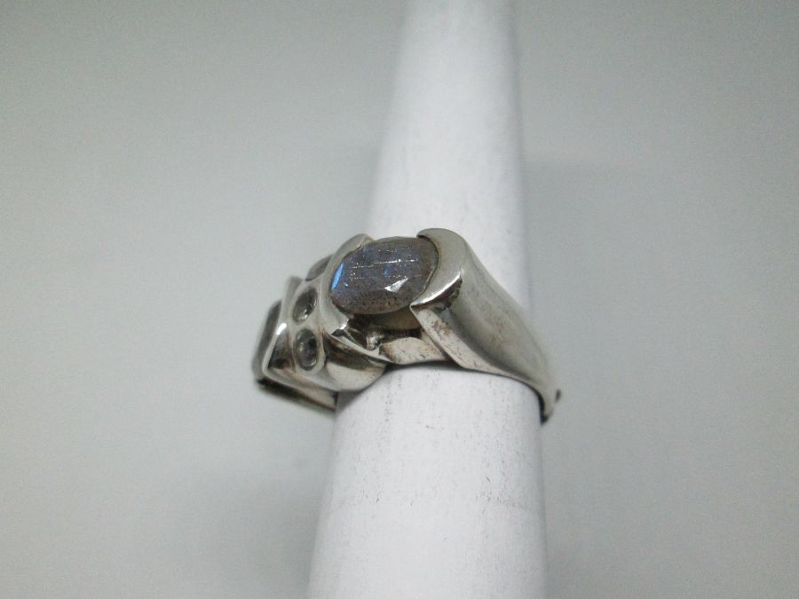 Labradorite Stones Silver Ring - Image 4