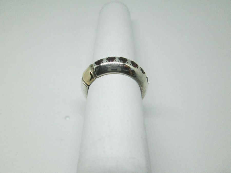 Silver Ring Six Garnet - Image 3