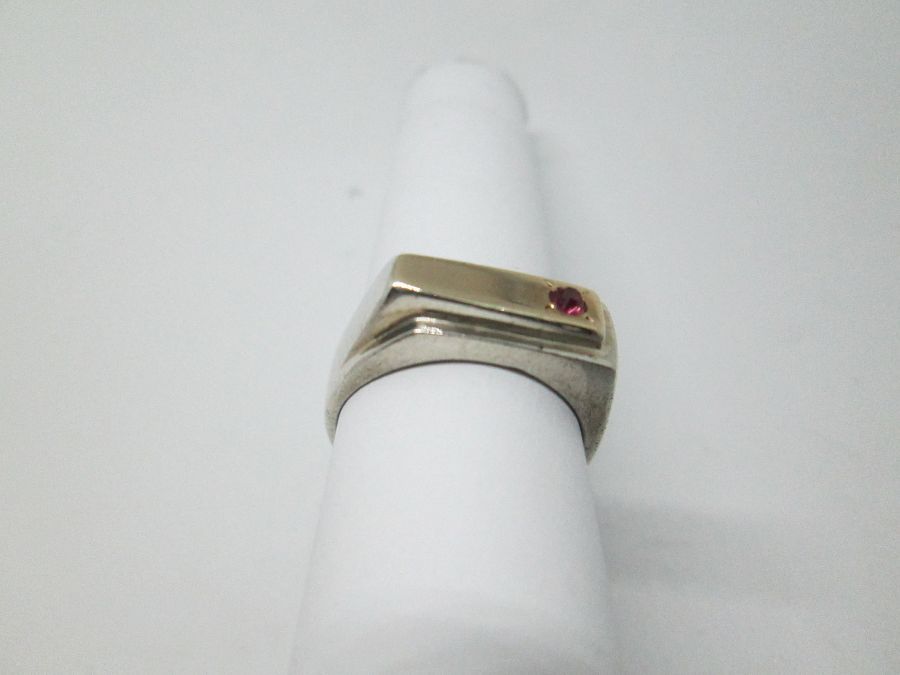 Ruby Stone Ring Silver - Image 3