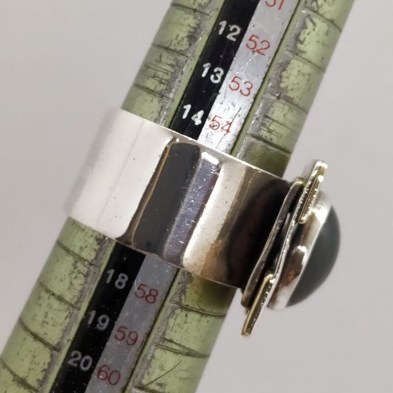 Silver Gold Garnet Ring - Image 10