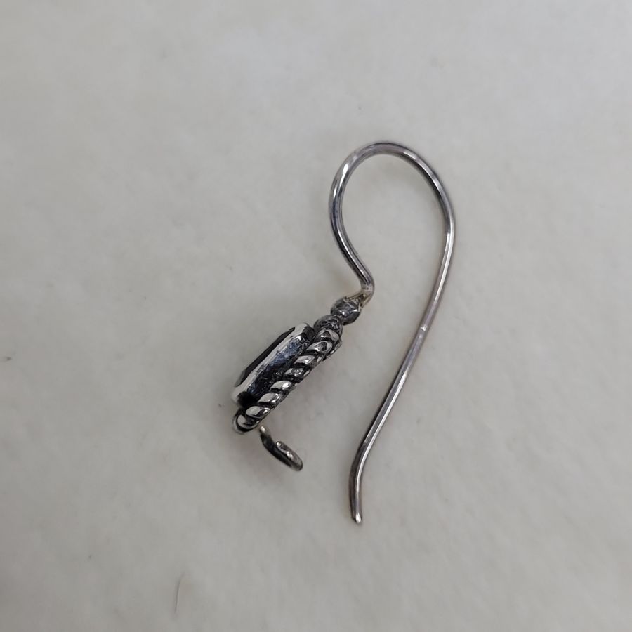 Silver earrings two Garnets - Image 6