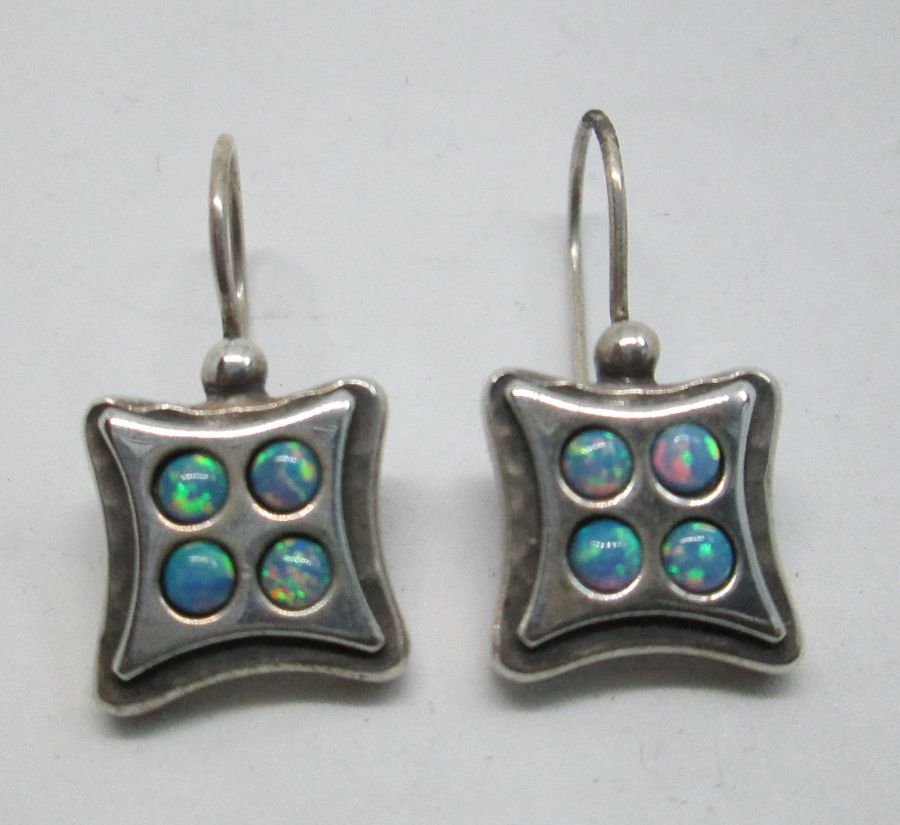 Silver earrings four Opal* - Image 3