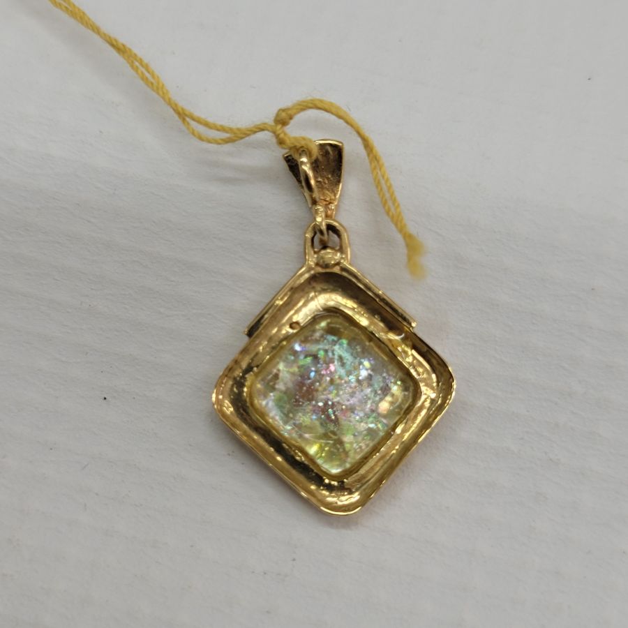 Gold Pendant Roman Square - Image 5