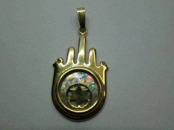 Gold Pendant Star Hamsa - Image 2