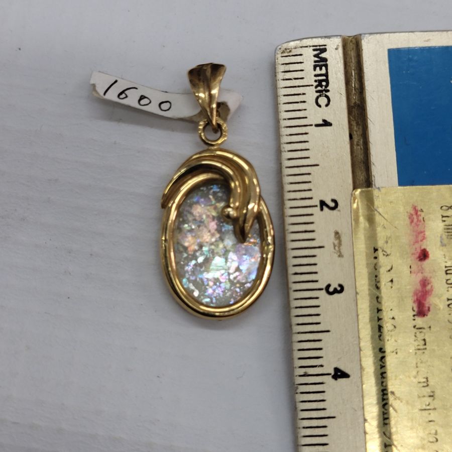 Pendant Roman Glass Oval - Image 3