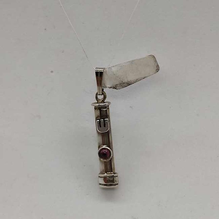 Mezuzah Pendant Garnet Stone - Image 6