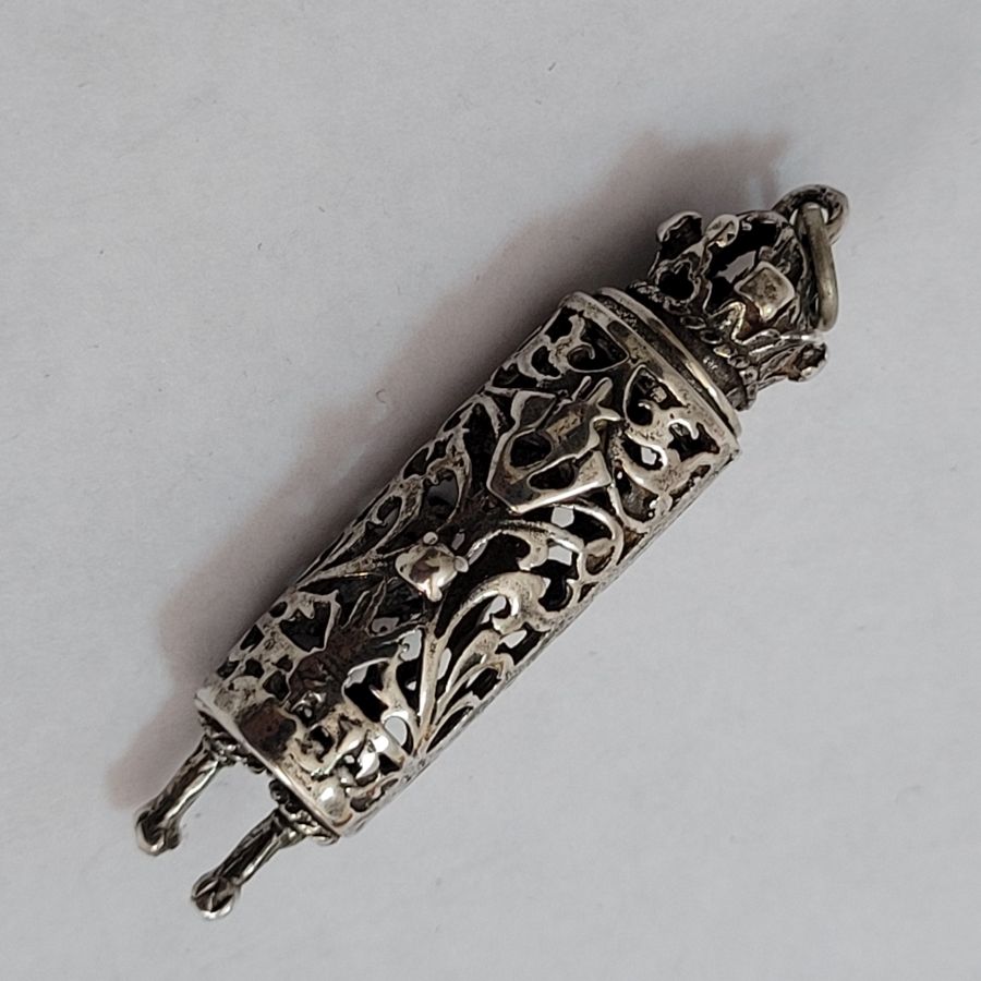 Silver Torah Scroll Pendant - Image 7