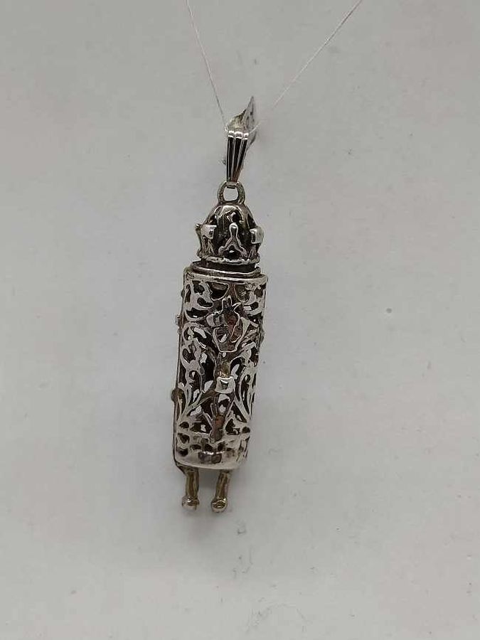 Silver Torah Scroll Pendant - Image 3