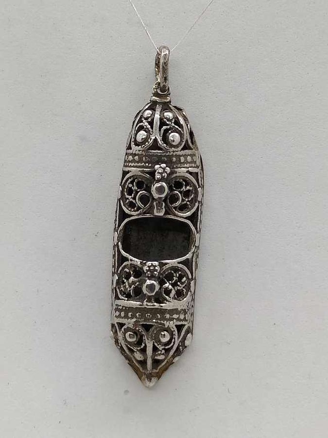 Mezuzah Pendant Filigree Wide - Image 3