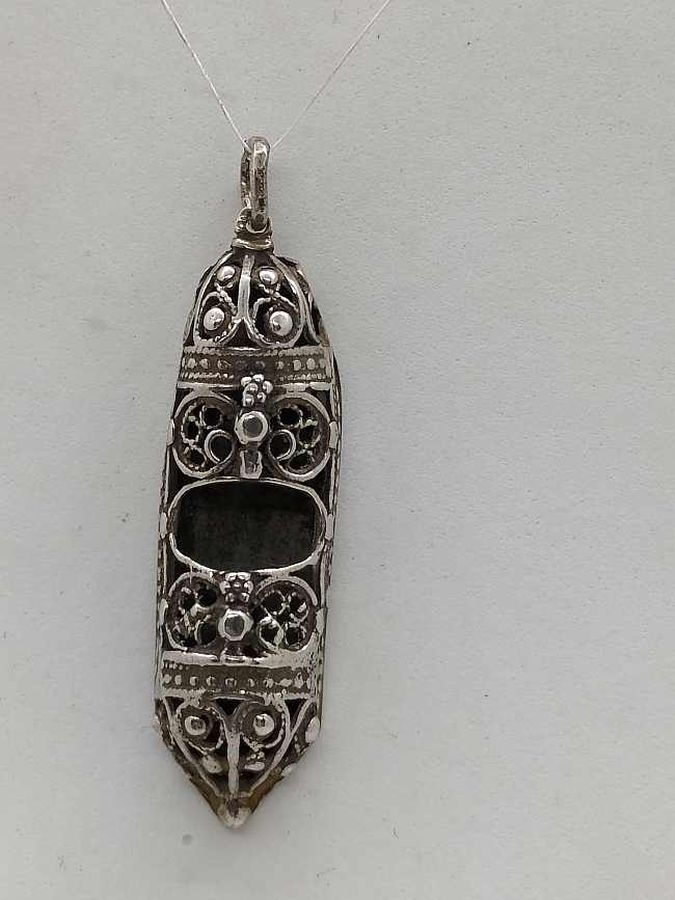 Mezuzah Pendant Filigree Wide - Image 4