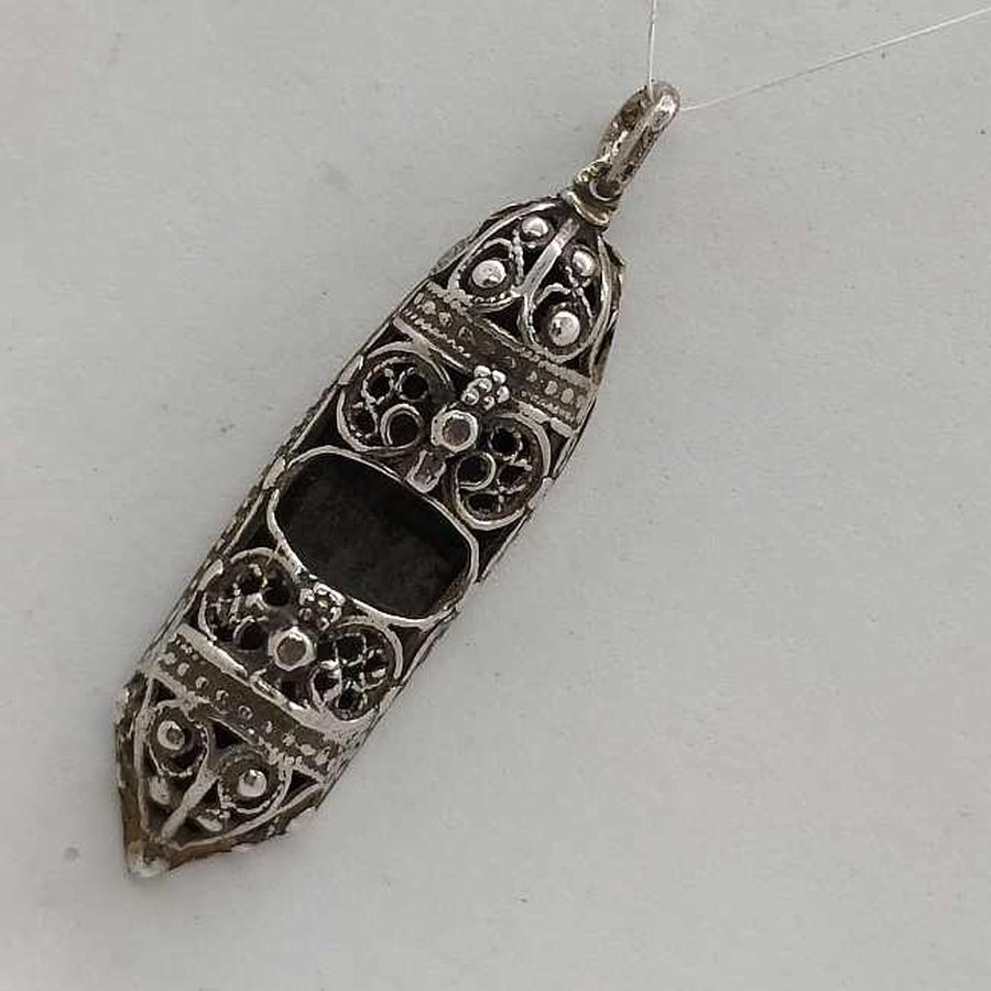Mezuzah Pendant Filigree Wide - Image 5