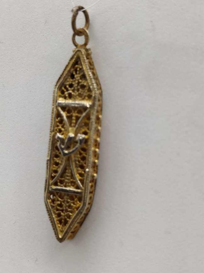 Mezuzah Pendant Gold Plated - Image 4