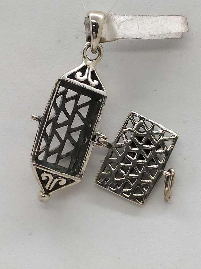 Mezuzah Pendant Opalite Filigree - Image 2