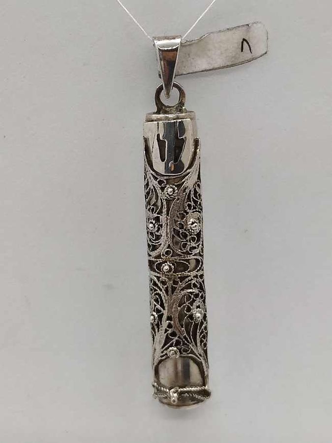 Huge Filigree Mezuzah Pendant - Image 2