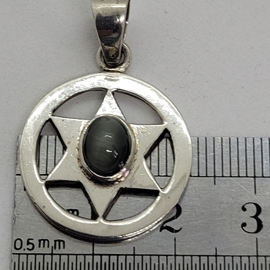 MagenDavid Pendant Cats Eye - Image 5