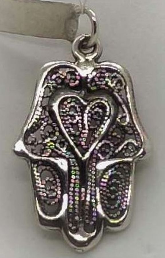 Hamsa Pendant Filigree Heart - Image 6