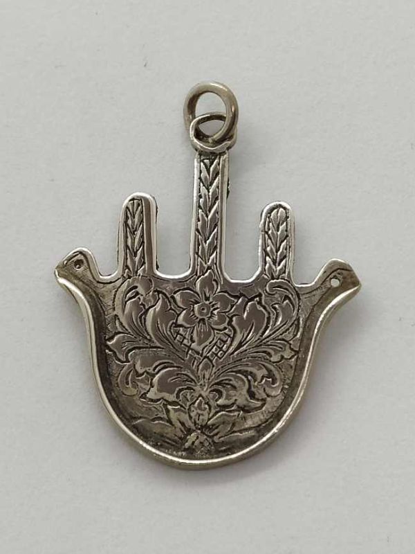 Sterling Silver Hamsa Chamsa Pendants Moroccan Big - Image 2