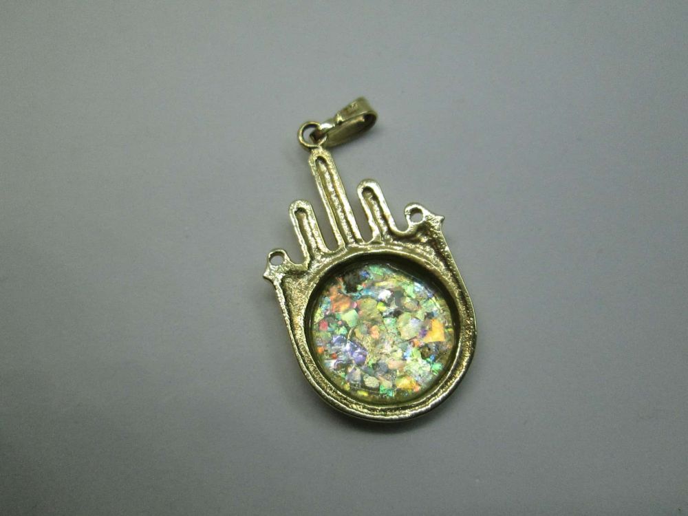 Gold Pendant Star Hamsa - Image 3